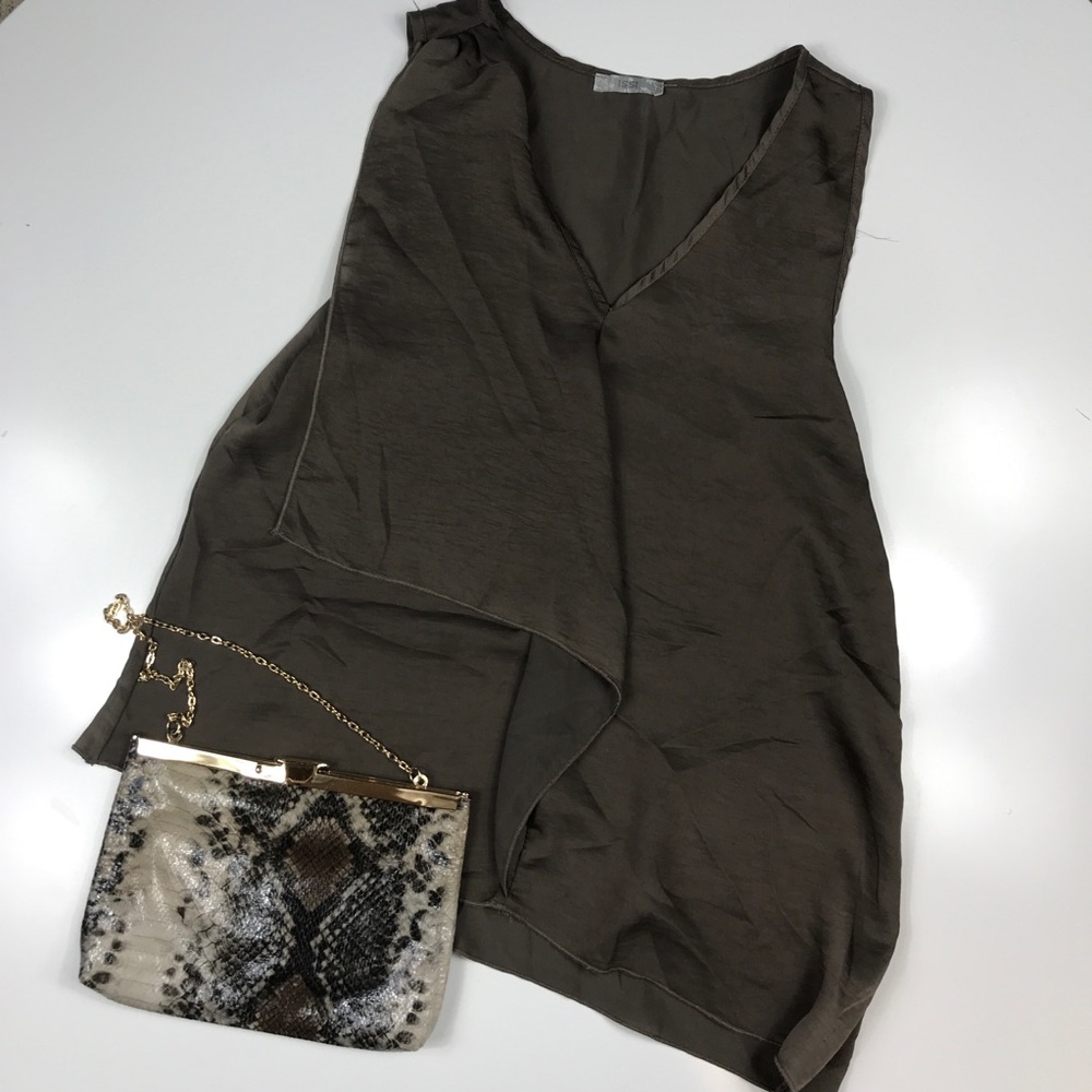 Taupe Flowy Tank Top